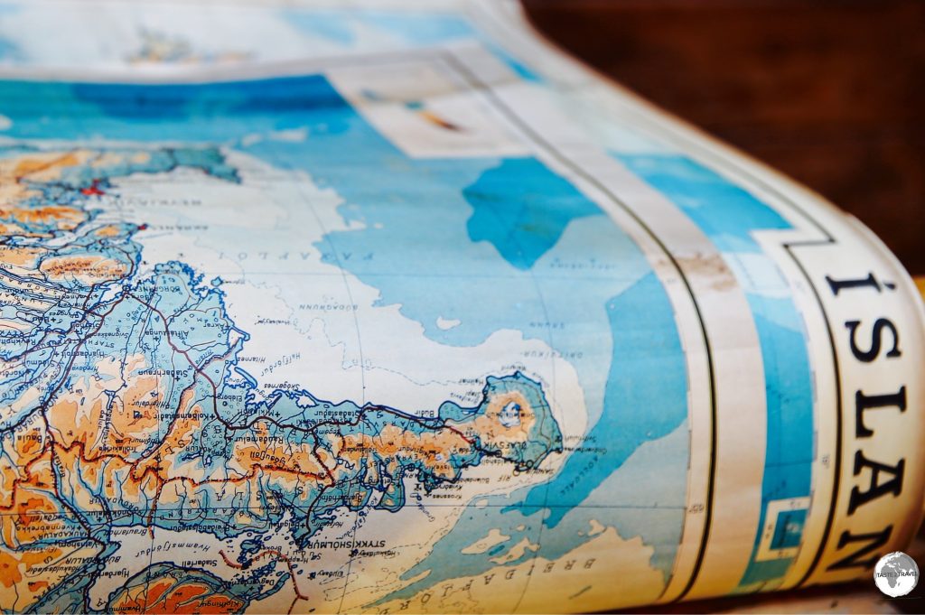 Map of Iceland.