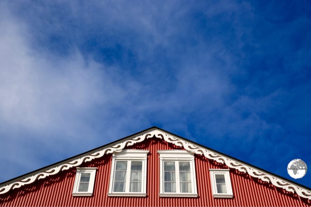 Traditional architecture in downtown Reykjavik.