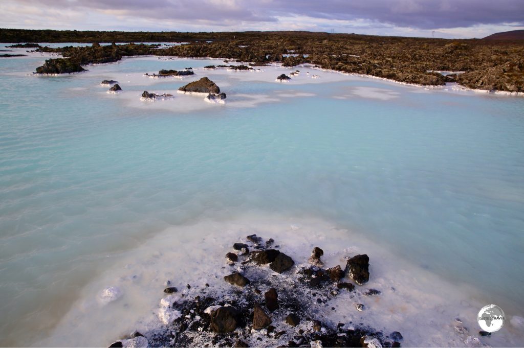 The milky-coloured water of Blue Lagoon.