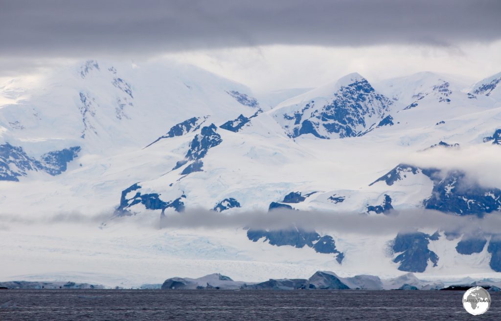 Majestic peaks line the shores of Crystal Sound, Antarctica.