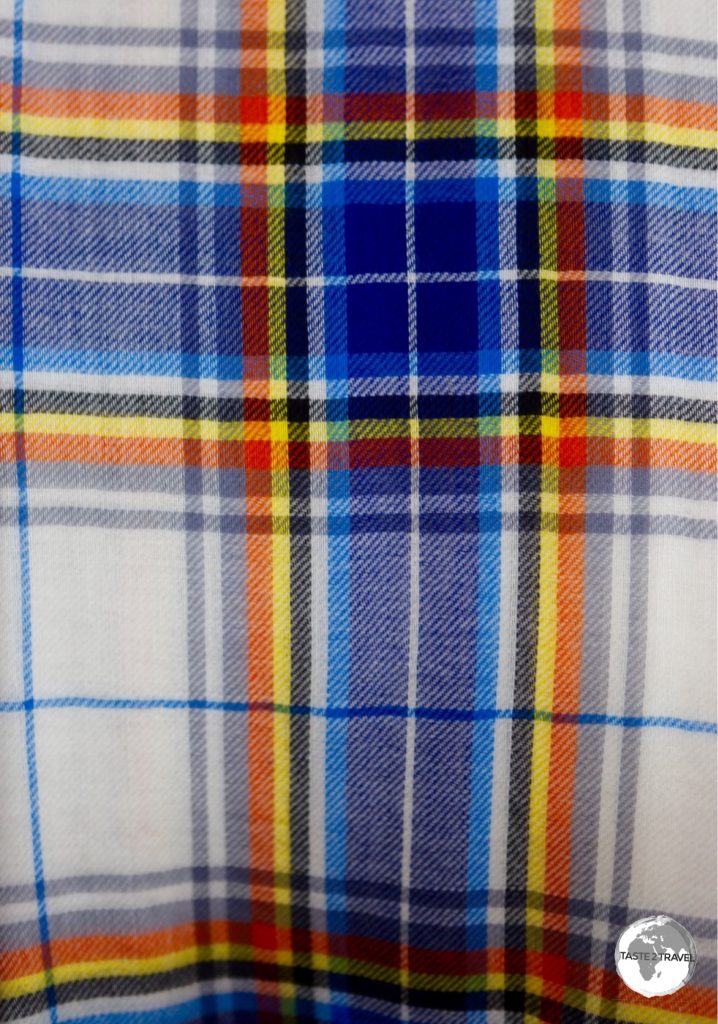 My Antarctic tartan scarf which I purchased at the Port Lockroy post office.