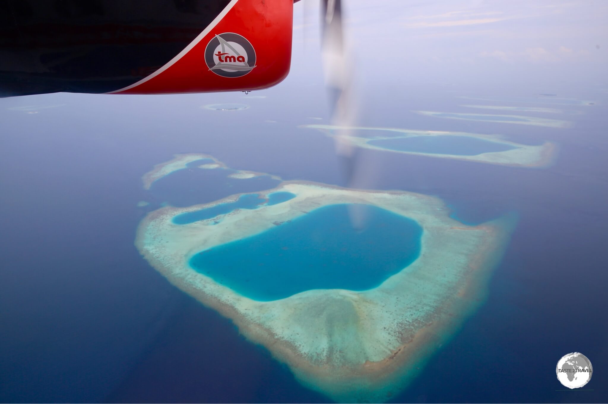 The view from my TMA flight from Malé to Vilamendhoo Resort.