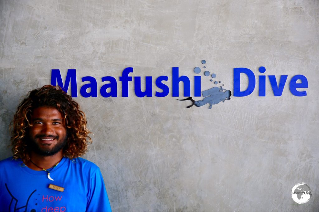 The friendly staff at Maafushi divers.