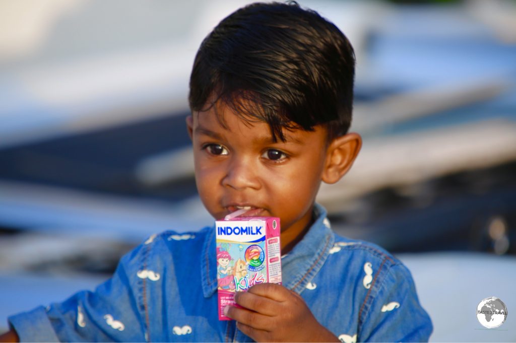 Young boy on Maafushi Island.