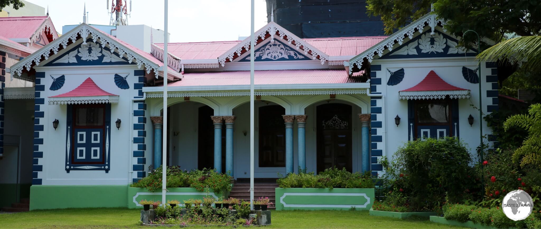 Mulee'aage - the modest residence of the President of the Maldives.