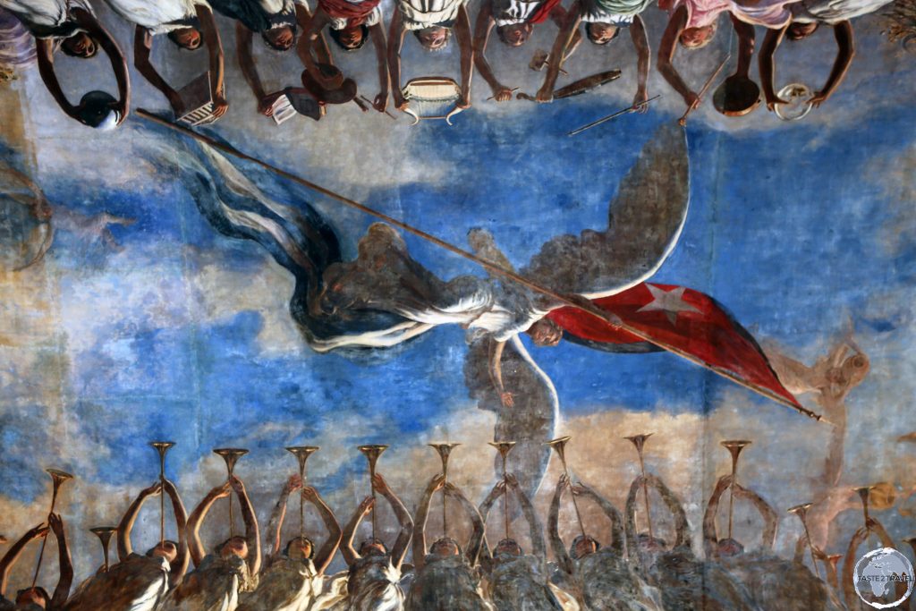 Ceiling fresco of 'Revolucion' in the Museo de la Revolucion, Havana.