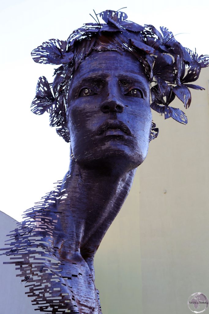 This sculpture titled Primavera ("Spring") was installed on Havanas' Malecon as part of its 12th Biennale.