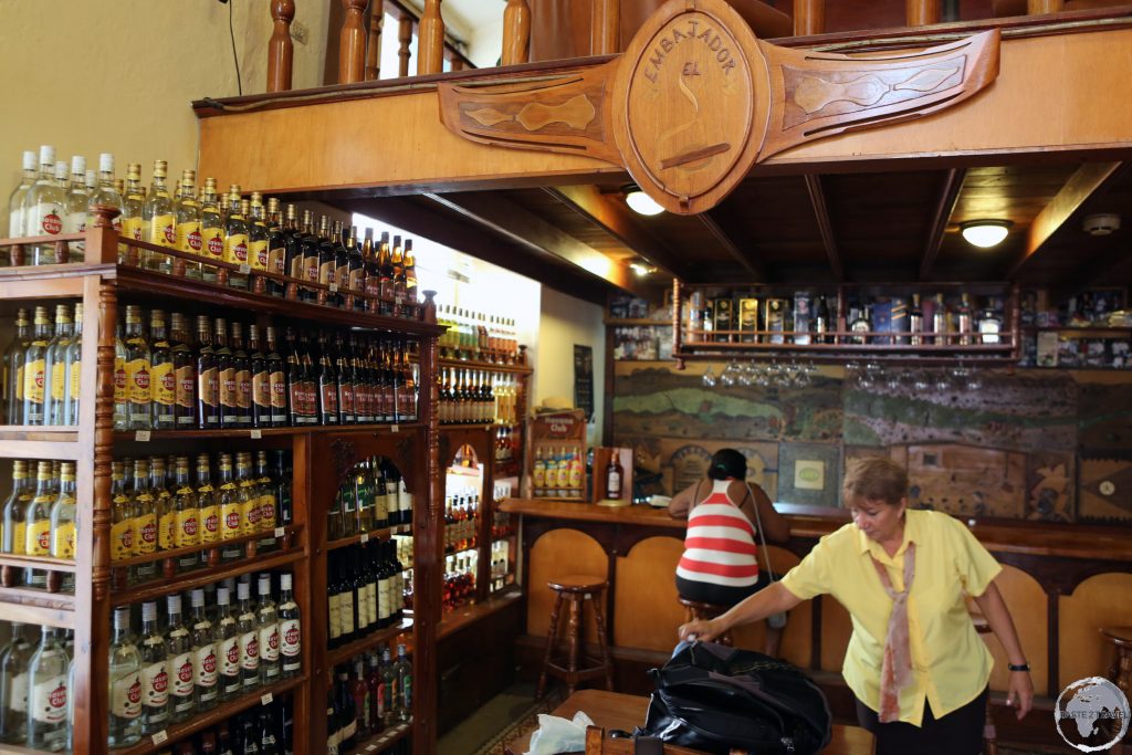 A cigar and rum shop in downtown Cienfuegos.