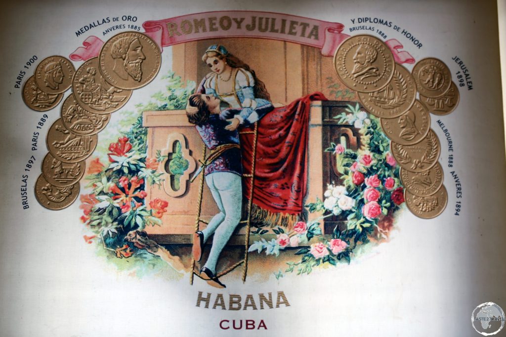 Cigar advertisement for Romeo y Julietta.