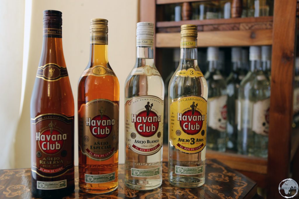 The full range of Havana Club rum products.