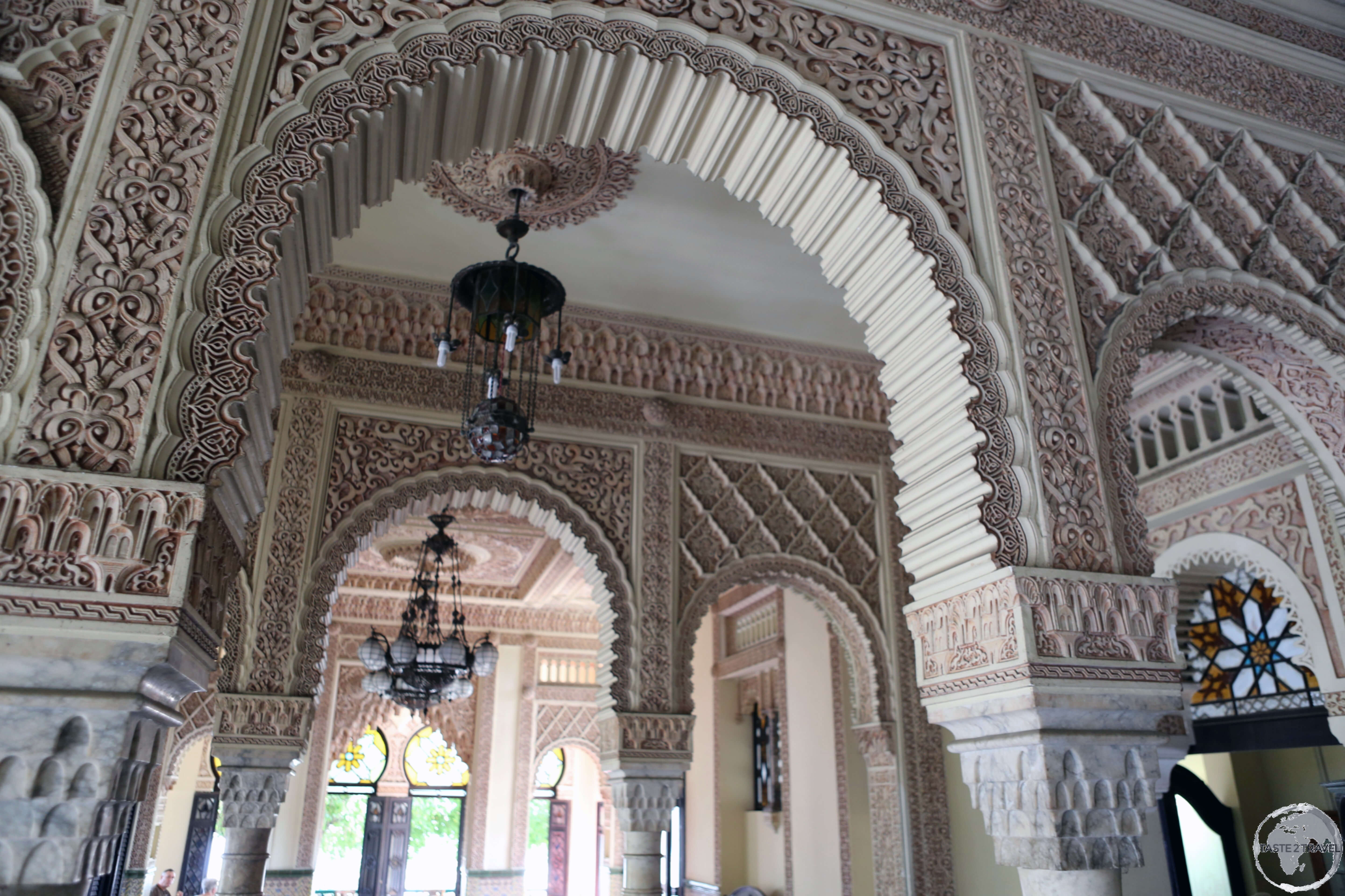 The ornate, Moorish-style interior of the <i>Palacio de Valle</i> in Cienfuegos.