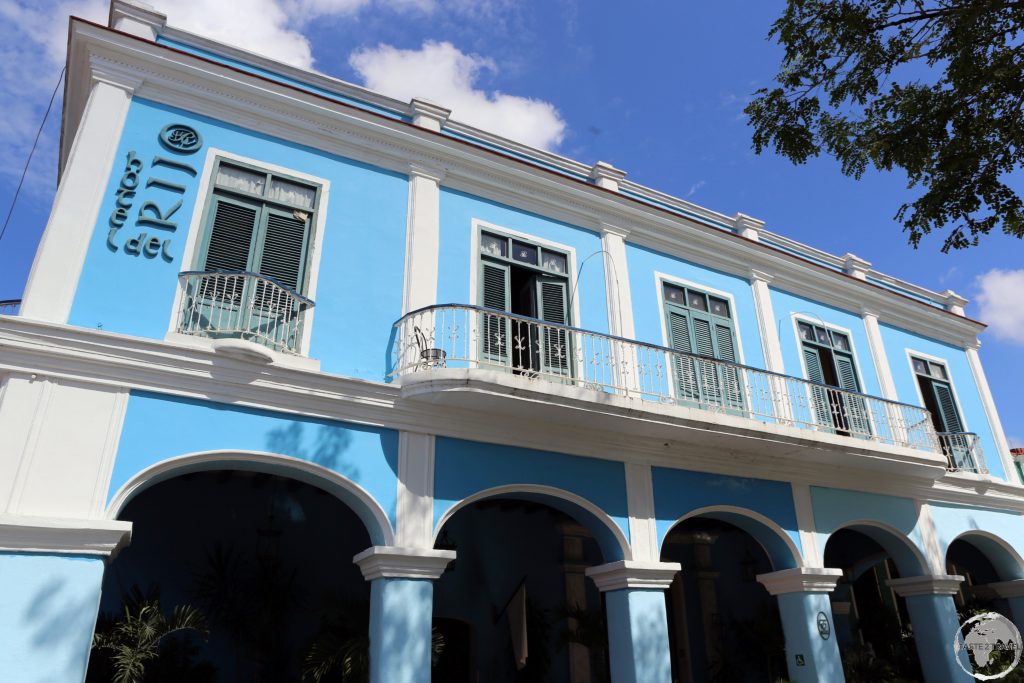 Exterior of Hotel del Rijo in downtown Sancti Spiritus.