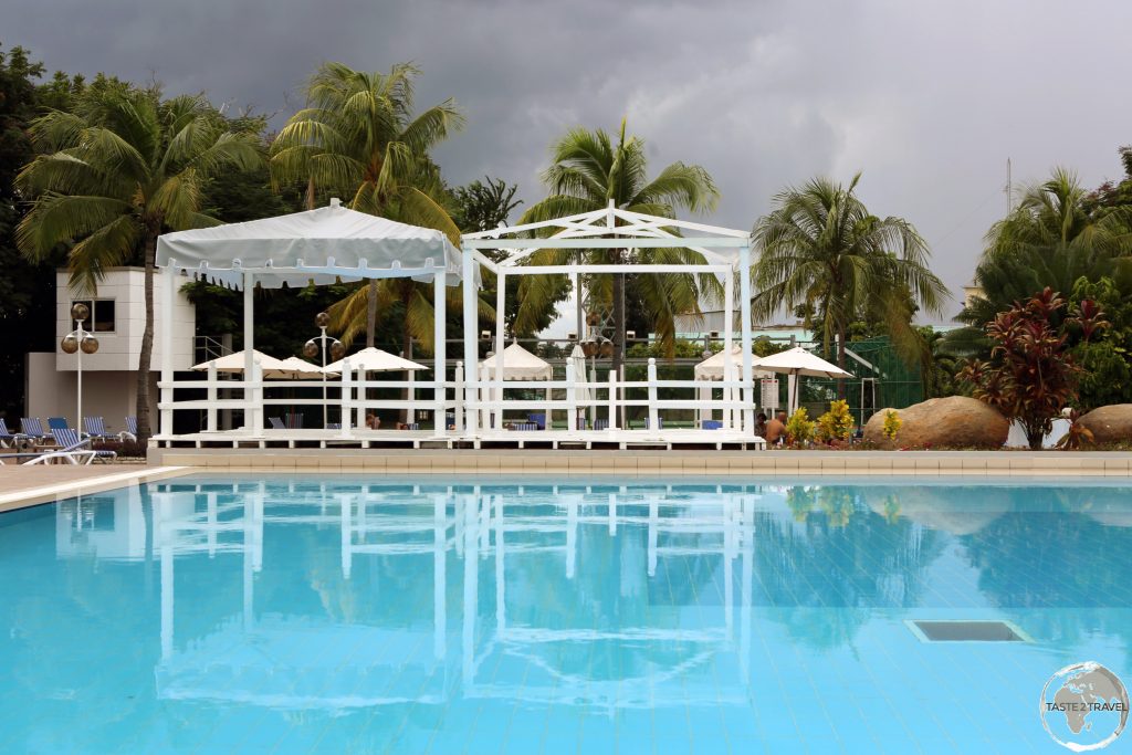 The swimming pool at the Hotel Melia Santiago de Cuba.