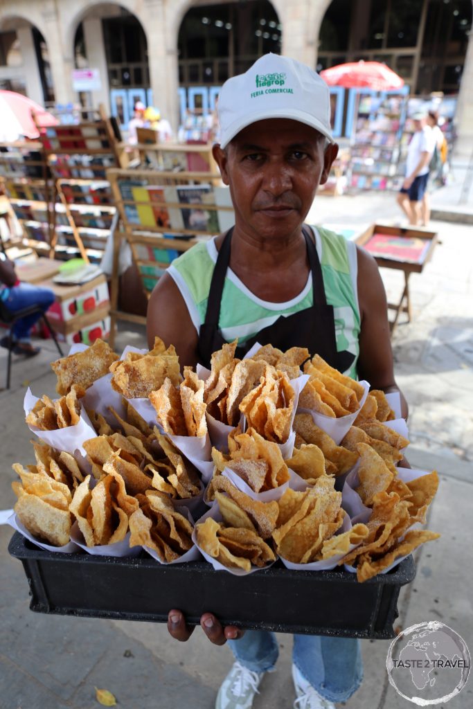 Food vendor in Havana old town.