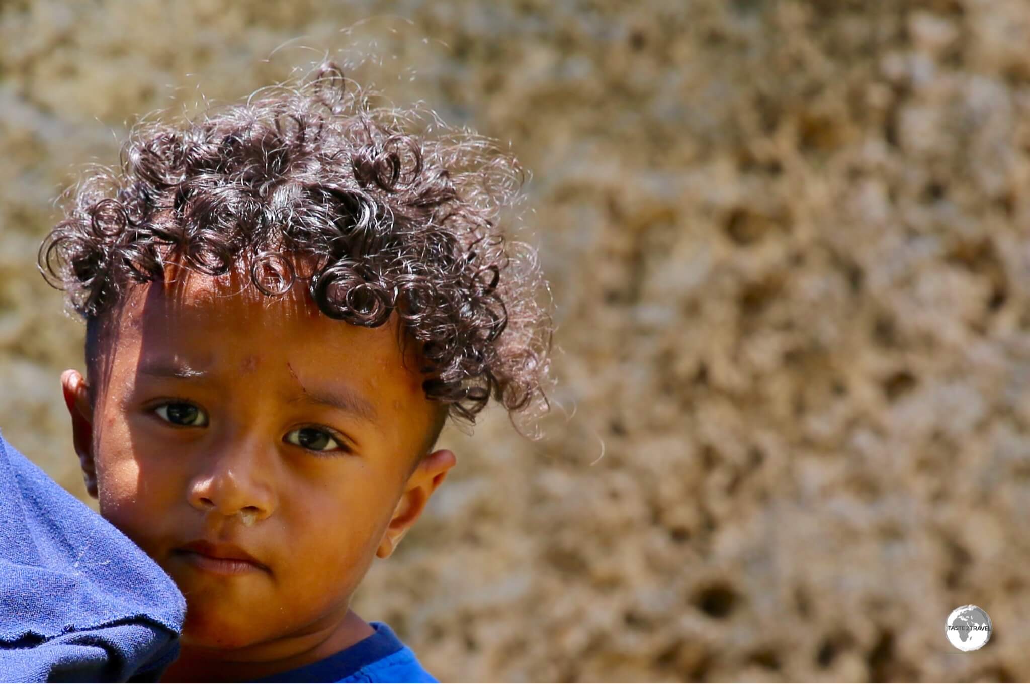 A shy boy on Tongatapu.