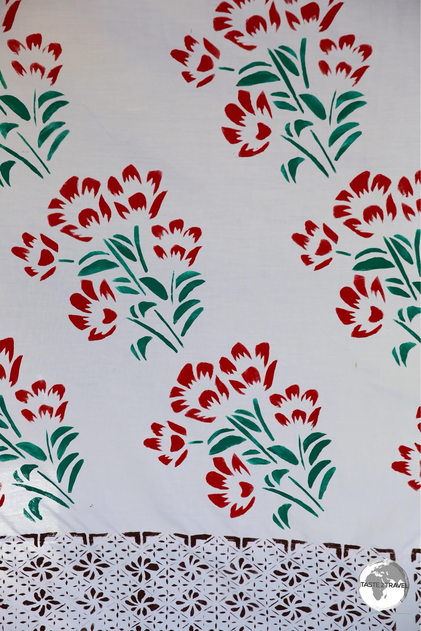 Hand-painted linens make for colourful and unique souvenirs of Tuvalu.