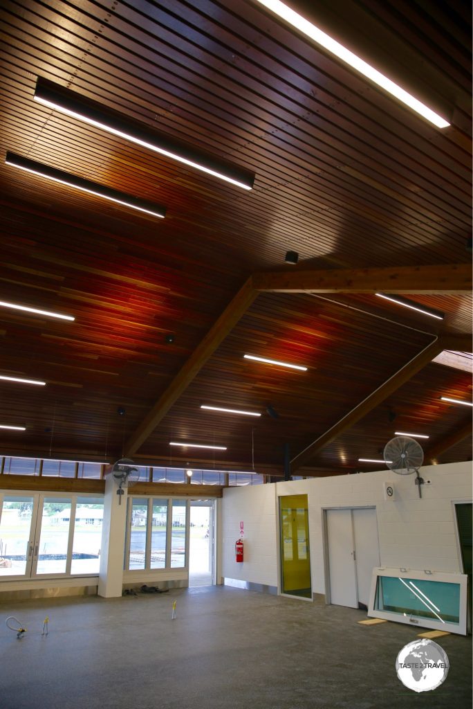 Interior view of the new terminal at Funafuti International airport - due to be opened in February 2018.