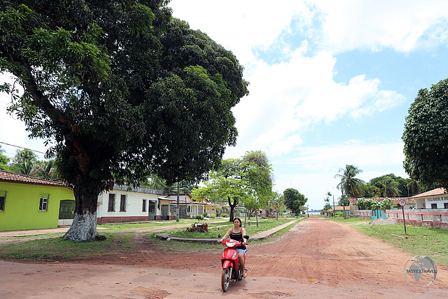 The streets of the town of Soure are eerily quiet due to an absence of cars on Marajó Island.