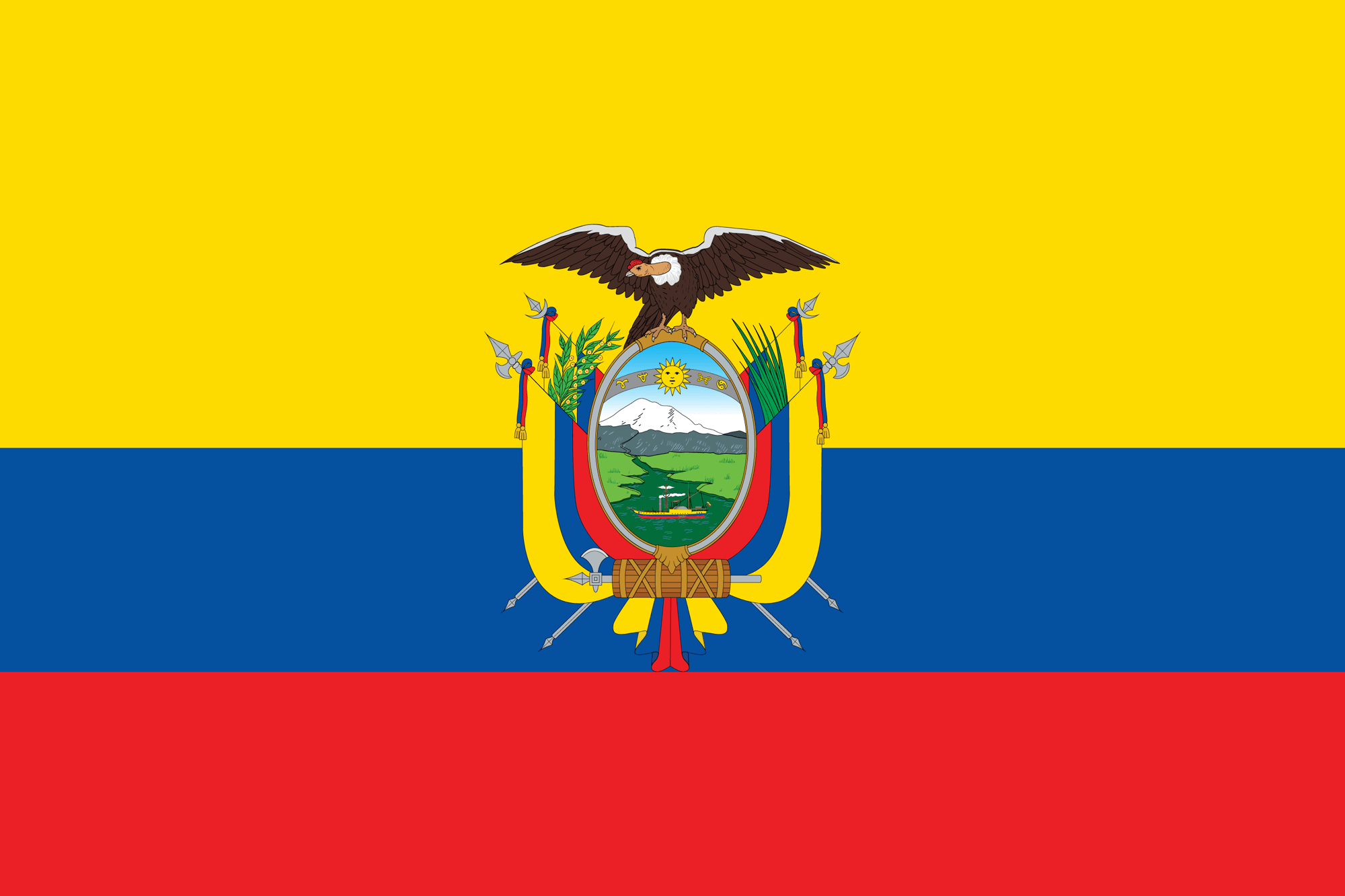 The flag of Ecuador.