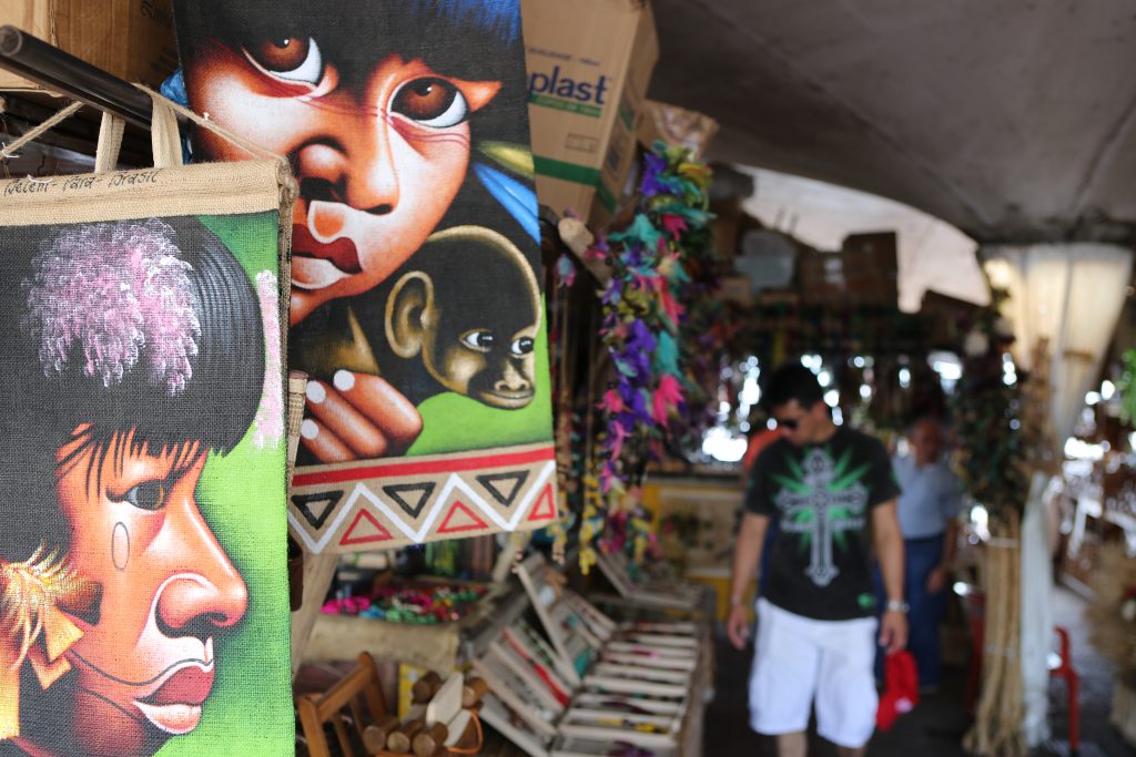Souvenir stalls at the 'Ver-o-Peso' market in Belem.