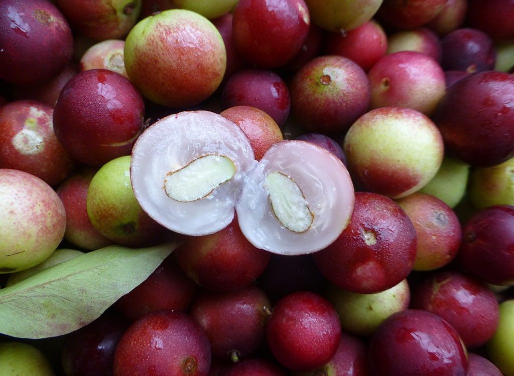 With 2-3% of its weight being vitamin-C, Camu-camu, seen here in the market in Iquitos, is an Amazonian super food, and it also tastes great in a Pisco Sour.