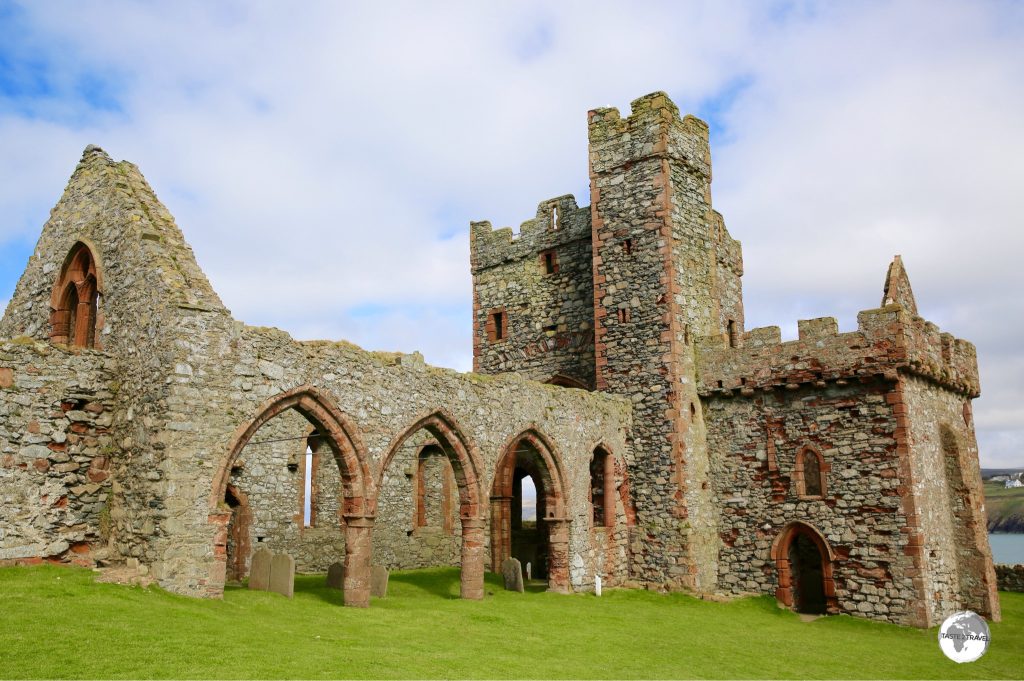 The ruined Cathedral inside Peel castle.