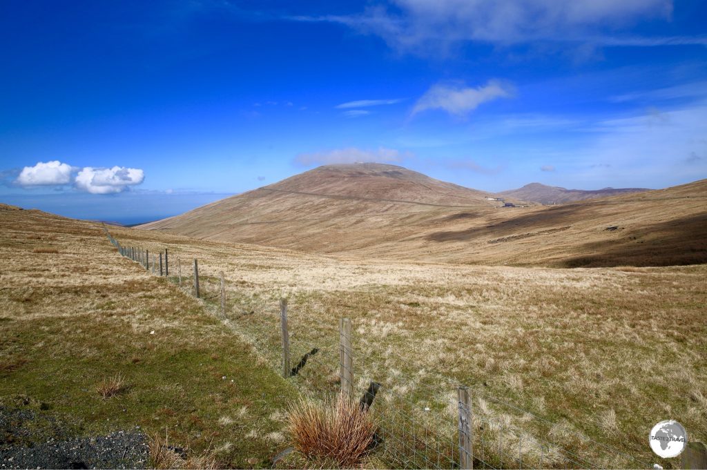 Mt. Snaefell, the highest point on the Isle of Man, rises gently to 621 metres (2037 ft).