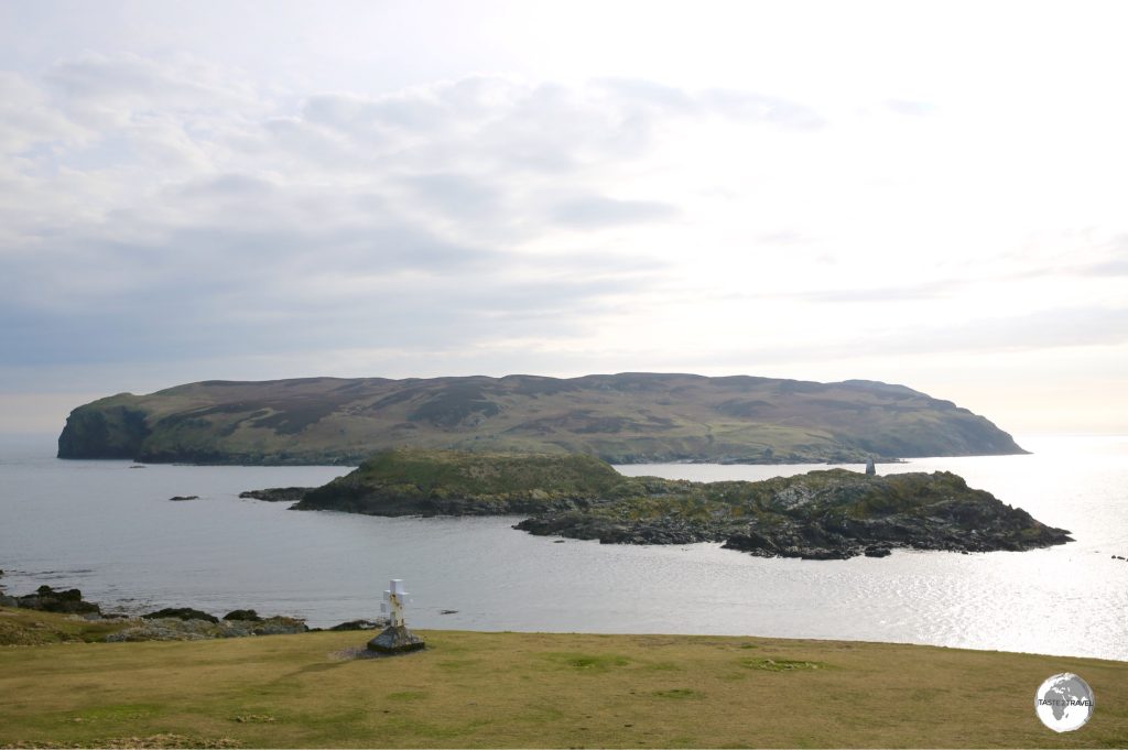 A view of the uninhabited 'Calf of Man'.