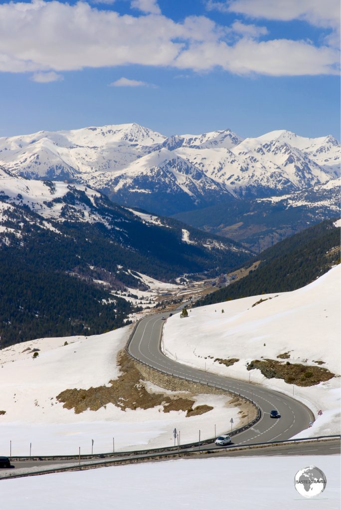 The national highway winds its way across Andorra, connecting the Principality to Spain and France.