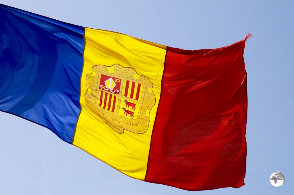 The flag of Andorra