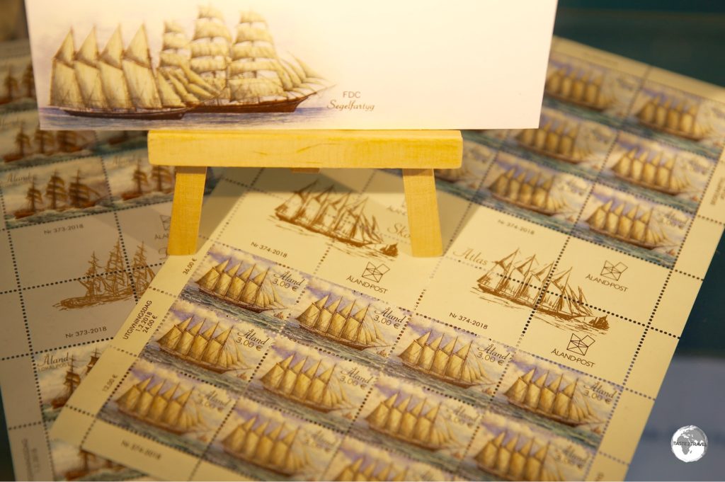 Maritime themes are popular on stamps from the Aland Islands.