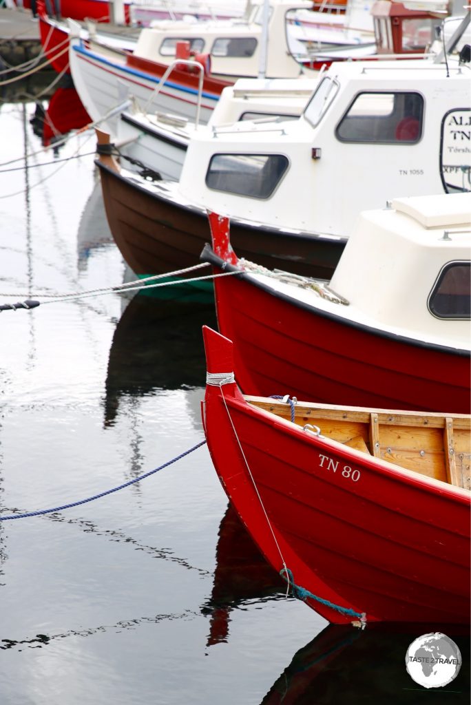 Boats in Tórshavn harbour.