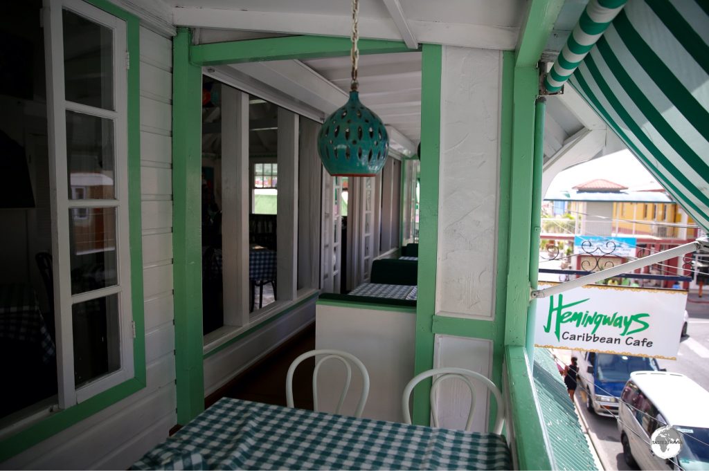 The charming Hemingways Cafe in St. Johns.The charming Hemingways Cafe in St. Johns.