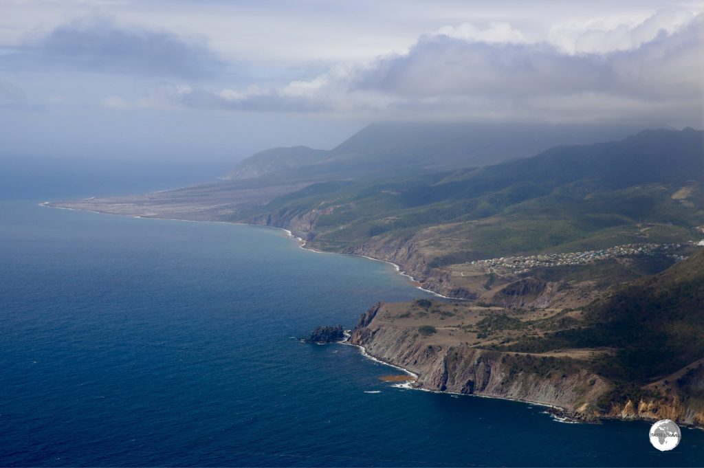 View of the east coast of Montserrat from my FlyMontserrat flight.