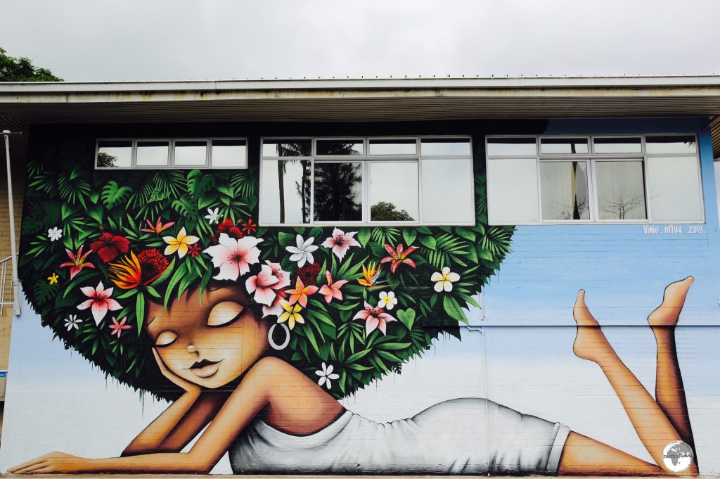 Funky street art in Papeete.