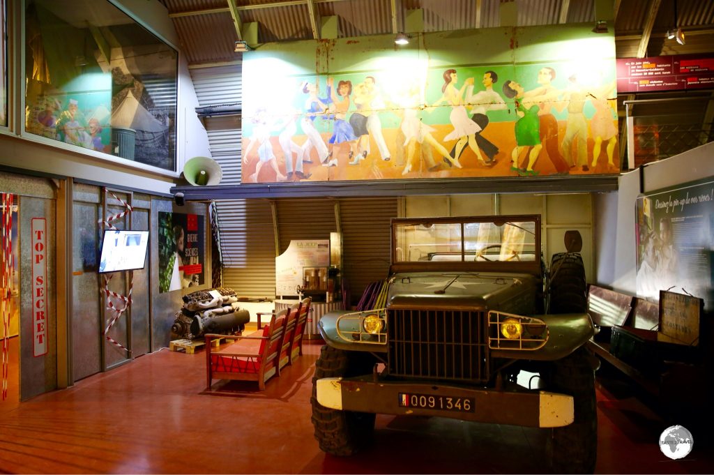 Displays at the WWII Museum in Noumea.