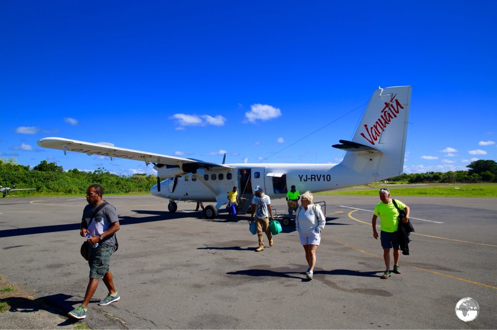 Arriving on Tanna Island.