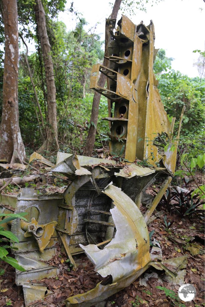 Located in the middle of the jungle, this wreck of a B-17 bomber can only be found with a knowledgeable guide.