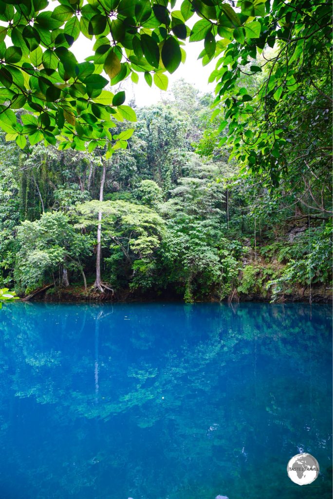 A perfect swimming spot – Riri blue hole, one of several such natural pools on Santo.