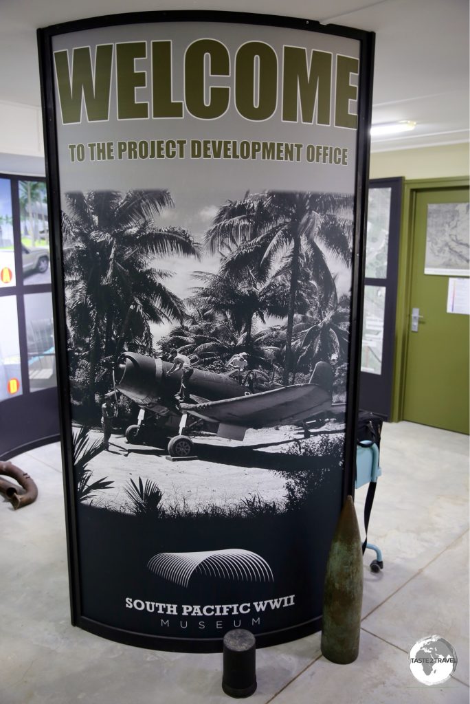 Displays at the annex of the South Pacific War Museum in Luganville.