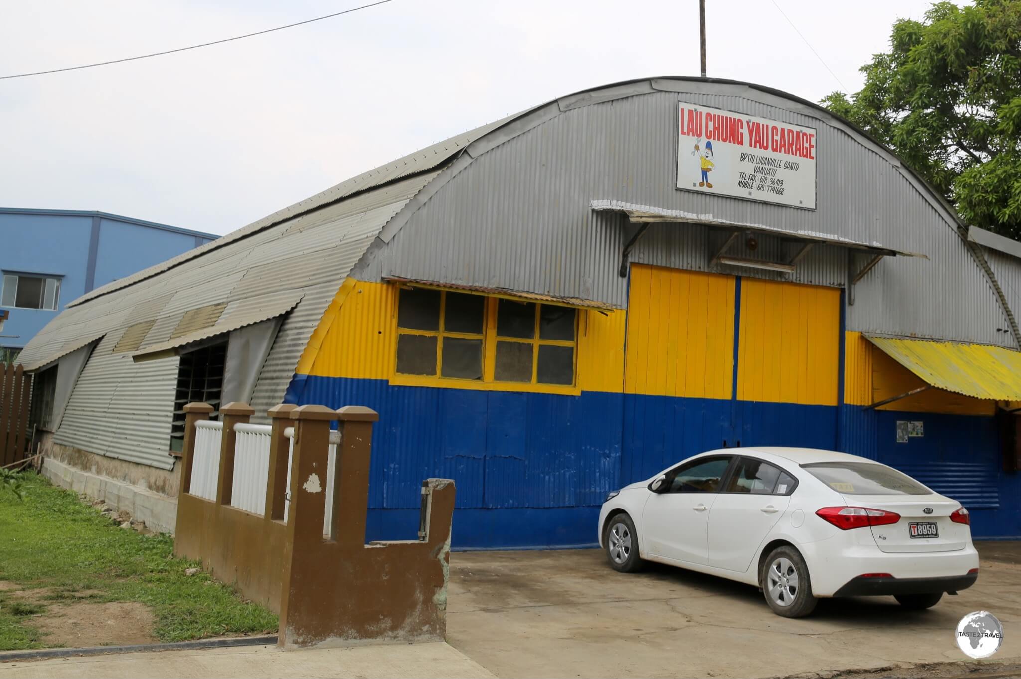 WWII, US military-built, Quonset huts are still in use today in Luganville.