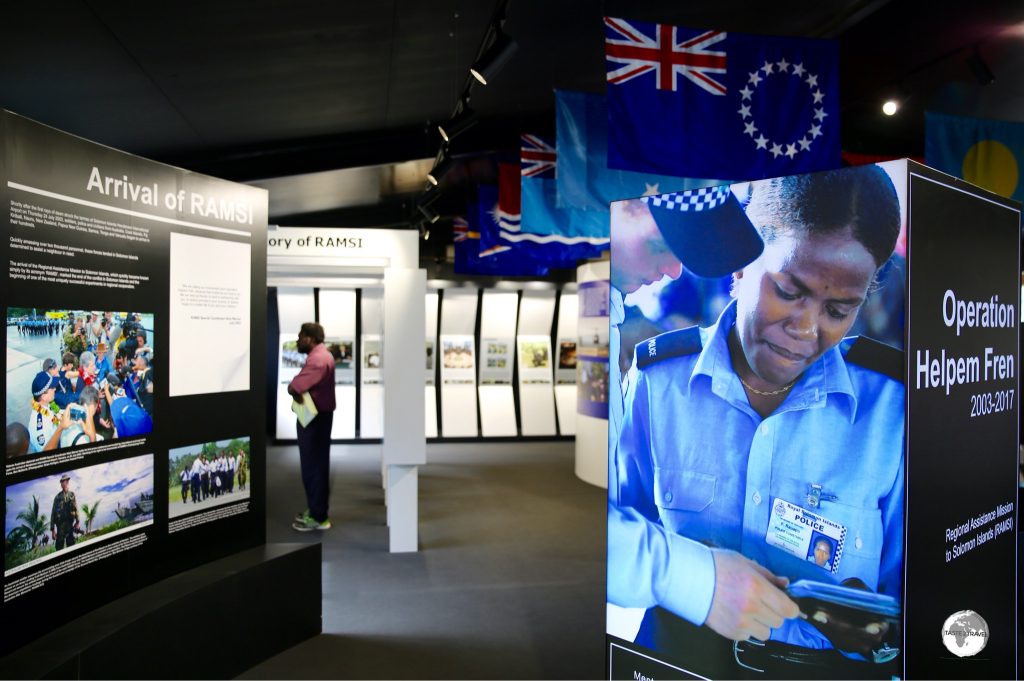 The RAMSI Mission exhibition at the National Museum.