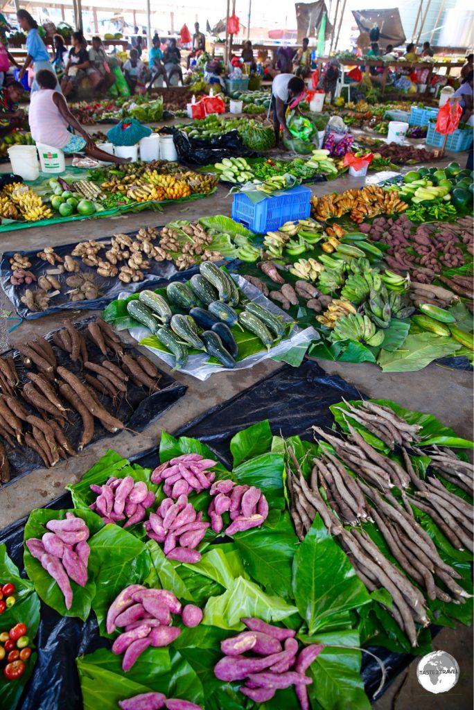 Produce at Gizo market.