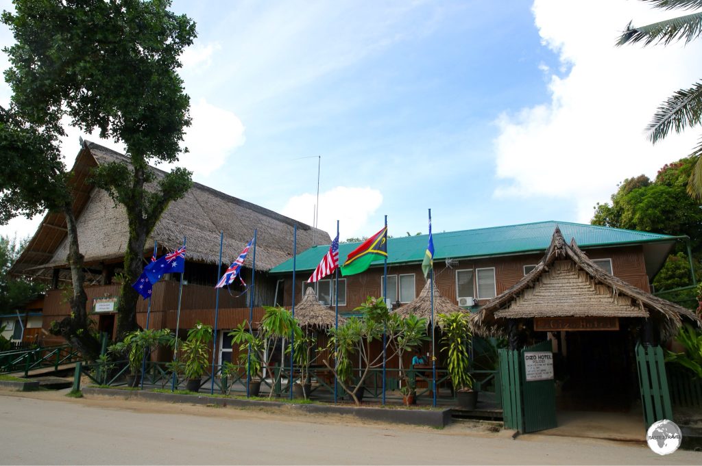 The only hotel in Gizo is the Gizo Hotel.