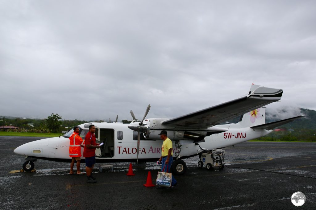 Departing Apia (Samoa) for Pago Pago on Talofa Airways.