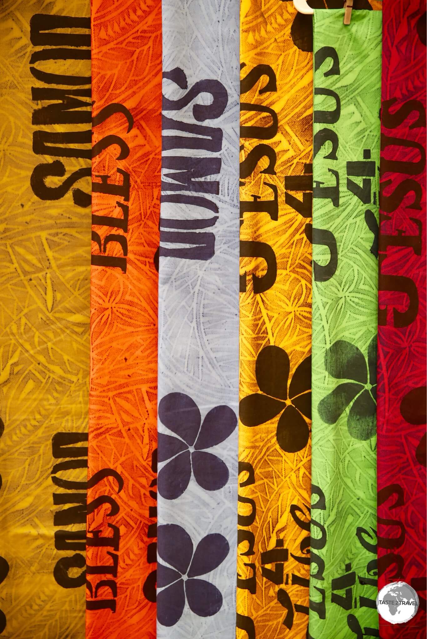 'Samoan' souvenirs on sale at Fagatogo market.