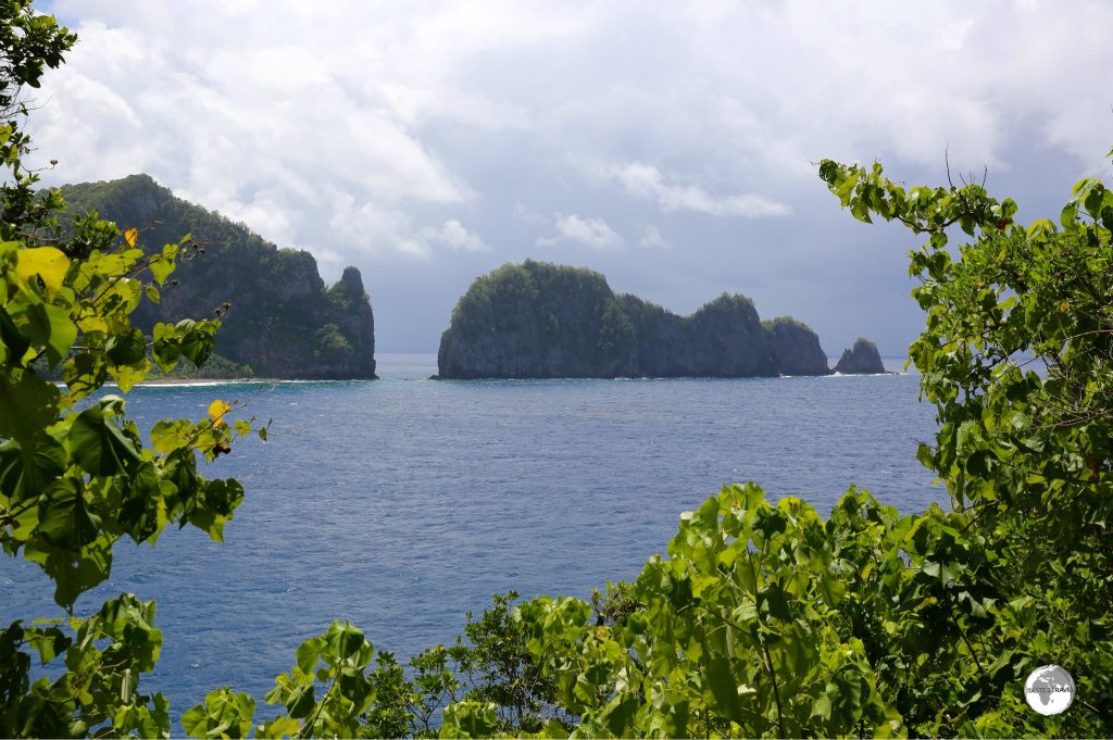A view of Pola Island from Craggy Point, part of the American Samoa National Park.