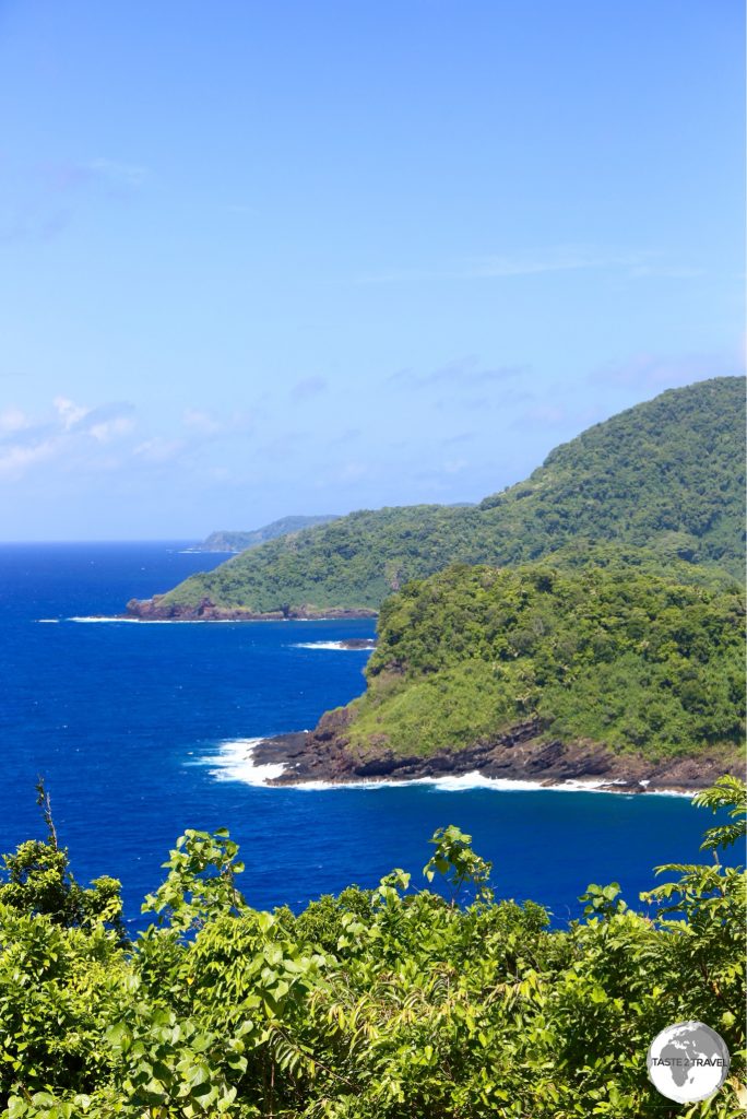 A view of the north coast of Tutuila, part of the National Park of American Samoa.