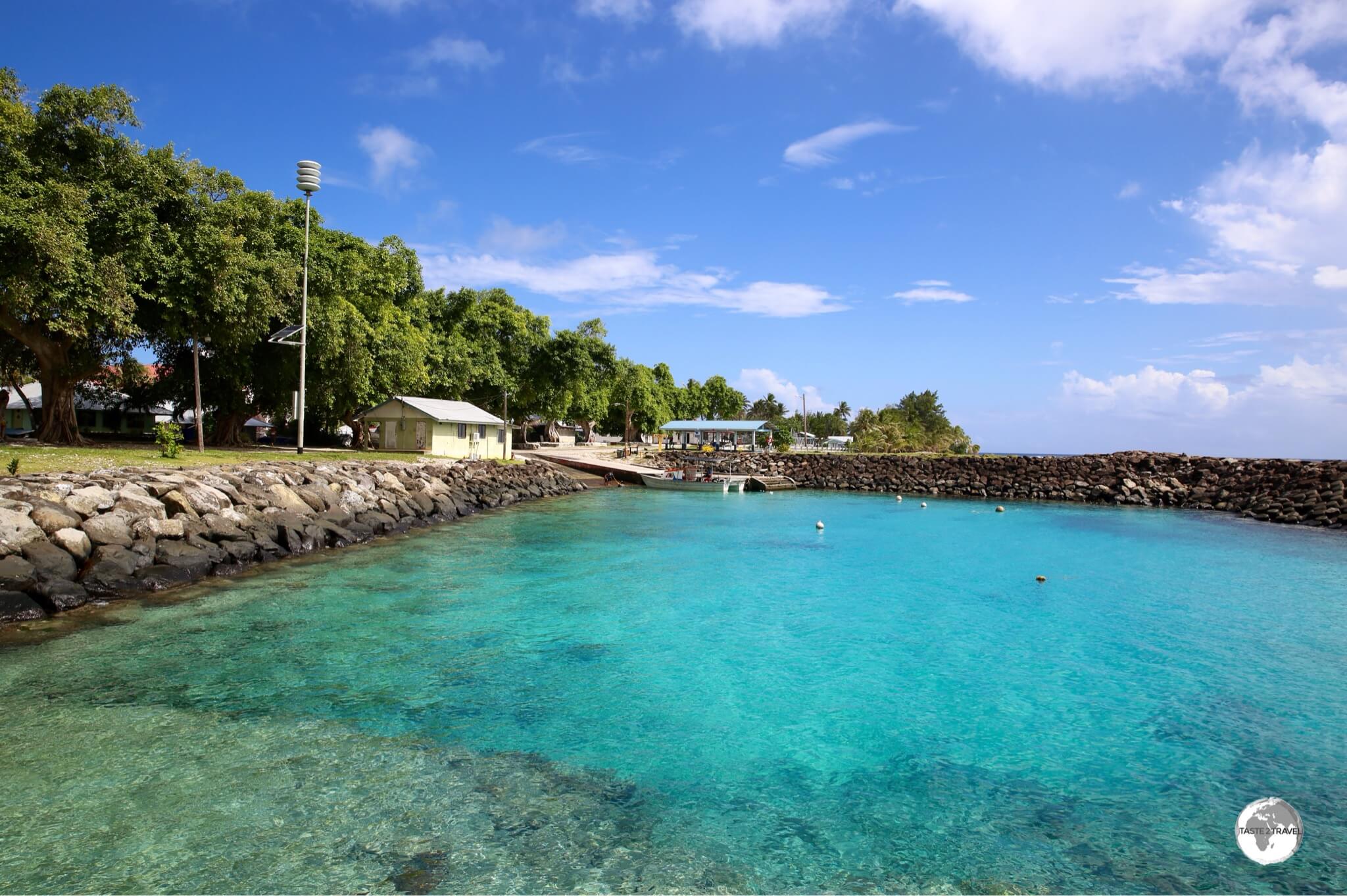 The environment on Aunu’u island is pristine, including the pretty wharf.