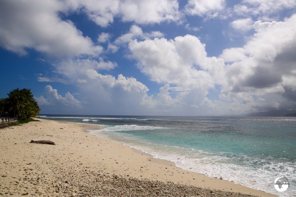 The main beach on Aunu’u island.
